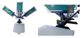 best quality 4 color 2 station screen printing machine