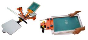 4 color 2 station manual  screen printing machine