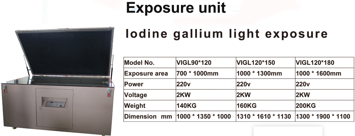 Hot selling  lodine gallium light exposure machine
