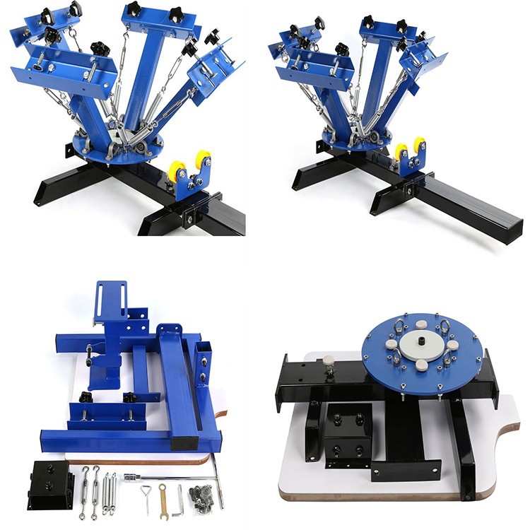 4 color 1 station T shirt printing machine manufacture