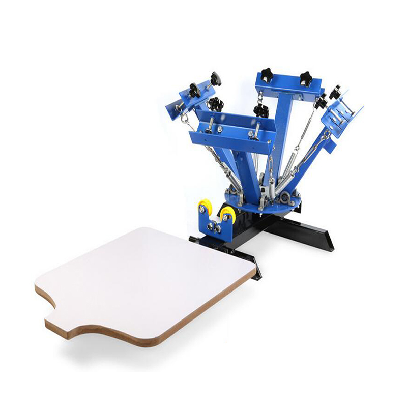 Manual 4 Color 1 Station T-shirt Silk Screen Printing Machine