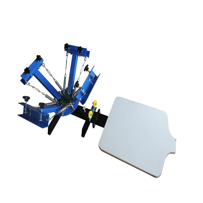 Manual 4 Color 1 Station T-shirt Silk Screen Printing Machine