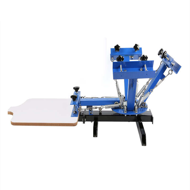 4 color 1 station T shirt small screen printing machine price