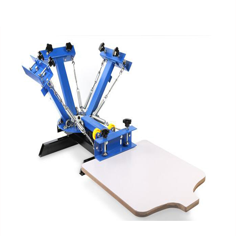 4 color 1 station T shirt small screen printing machine price