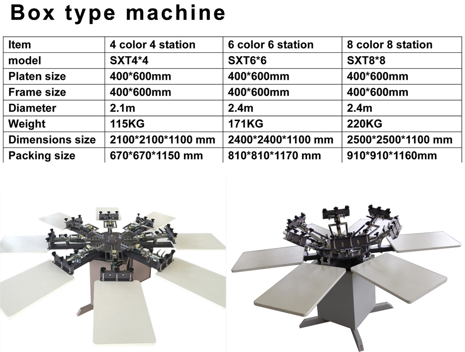 6x6 screen printing machine in China