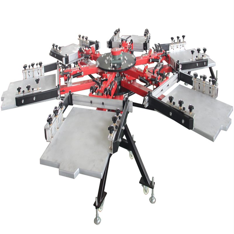 4 color 4 station double side clamp machine