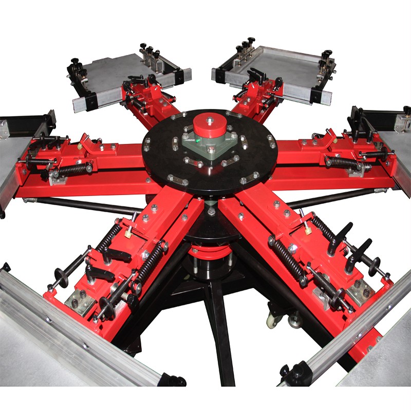6 color 6 station double side clamp machine