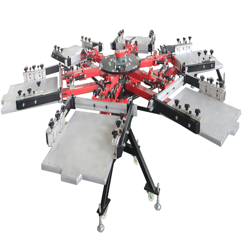 6 color 6 station double side clamp machine